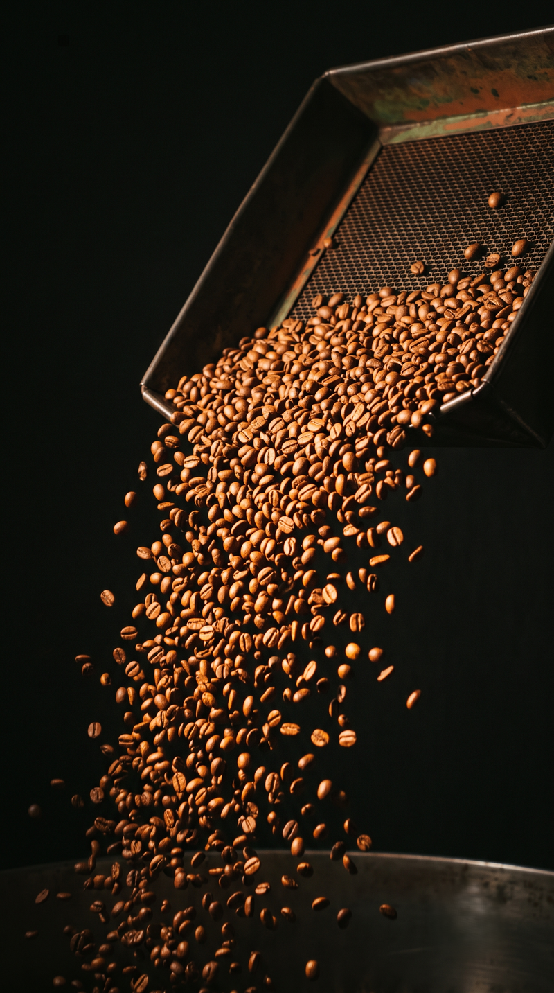 beans off the cooling tray